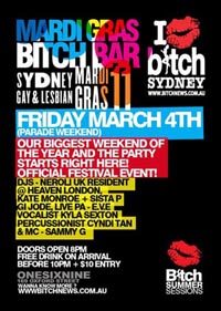 Mardi Gras Bitch Bar Poster