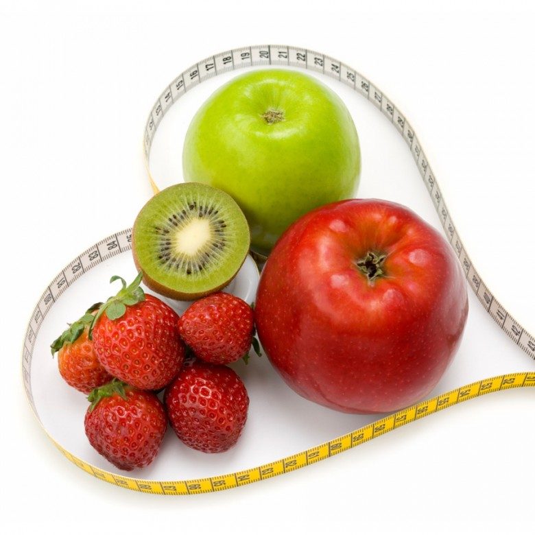 tape measure around fruit 
