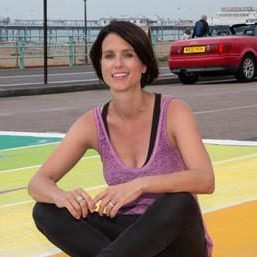 Heather Peace unveils Europe's first rainbow crossing