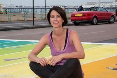 Heather Peace unveils Europe's first rainbow crossing