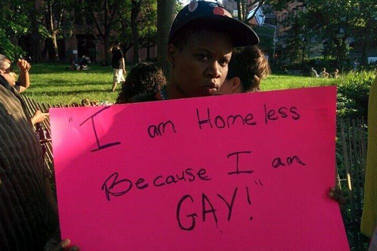 homeless gay person