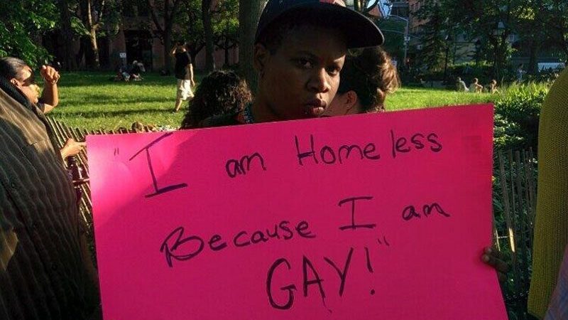 homeless gay person