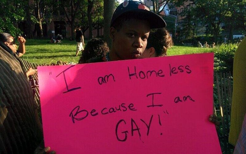 homeless gay person