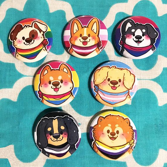 Puppy Pride Buttons