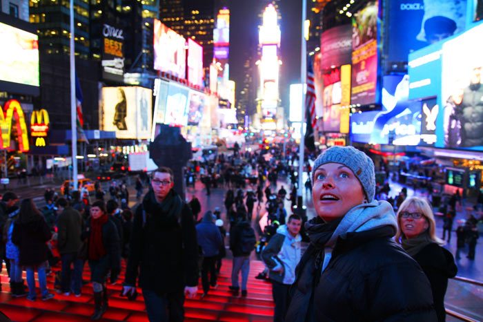 women in new-york Times Square