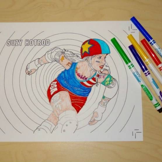 A Roller Derby Colouring Book Is Coming