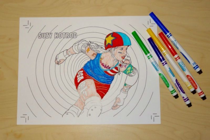 A Roller Derby Colouring Book Is Coming