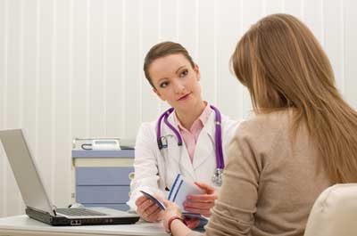 womans doctor with female client